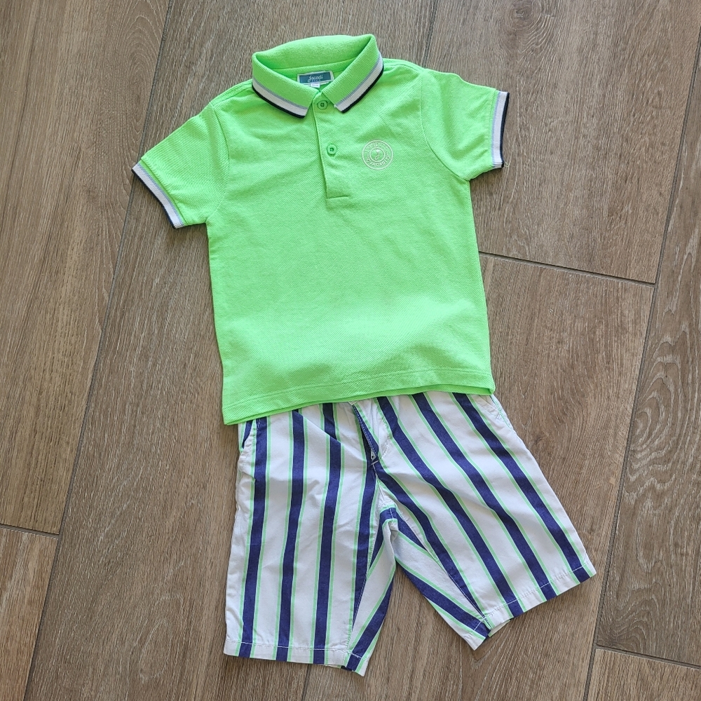 Jacadi set shorts and polo shirt